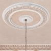 Blanco Wreath Round Chandelier Ceiling Medallion 63