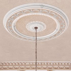 Blanco Wreath Round Chandelier Ceiling Medallion 63