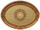 Golden Rocaille Oval Chandelier Ceiling Medallion