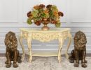 33 Inch Tall Burnished Sitting Lion Set of 2