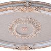 French Blanco Oval Chandelier Ceiling Medallion