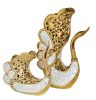 Opalescent Swan Vase  set of 2