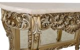 Platine Petticoat Crema Marble Top Console Table