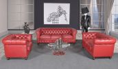 Classic Chesterfield Sofa Red