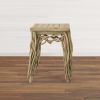 Farmhouse Teak Branch End Table