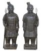 Pair Of Standing Soldiers 40" Tall With Black Earthy Finish