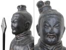 Pair Of Standing Soldiers 40" Tall With Black Earthy Finish