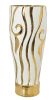 Golden Zebra With White Vase 20 Inch