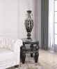 Black and Silver Floret Jeweled Stunning Vase 35 Inches Tall