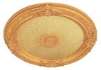 Golden Round Chandelier Ceiling Medallion 36in