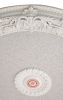 White and Silver Round Chandelier Ceiling Medallion 36in