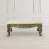 Platina Lion Coffee Table with Marble Top