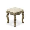 Platina Lion End Table with Marble Top