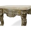 Platina Lion End Table with Marble Top