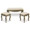 Platina Lion Coffee Table Set of 3