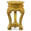 Golden Diamond Pedestal Side Table