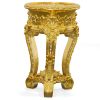 Golden Diamond Pedestal Side Table