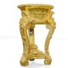 Golden Diamond Pedestal Side Table