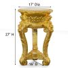 Golden Diamond Pedestal Side Table