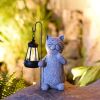 Solar Statue Cat Figurine