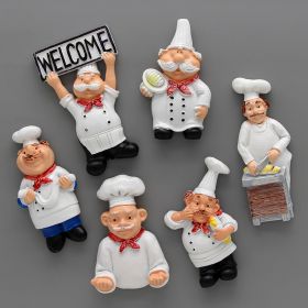 Cute Cartoon Chef Refrigerator Magnets (6 pcs)