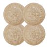 4 Pcs Gold Woven Ramie Placemats