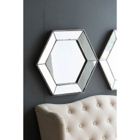 Hexagonal Silver Finish Mirror