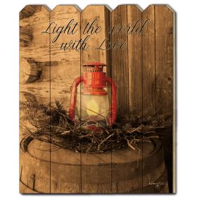 "Light the World" by Anthony Smith, Printed Wall Art on a Wood Picket Fence