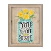 "Sunshine" By Deb Strain, Printed Wall Art, Ready To Hang Framed Poster, Beige Frame