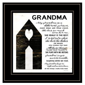 "My Grandma is the Best" by Cindy Jacobs, Ready to Hang Framed Print, Black Frame