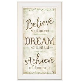 "Believe" by Mollie B, Ready to Hang Framed Print, White Frame