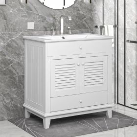 Bathroom Vanity with Sink & 2 Door Cabinet