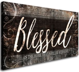 Blessed Home Canvas Wall Art