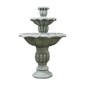 Outdoor Concrete Water Fountain with Submersible Electric Pump