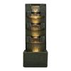 Concrete Modern Water Fountain with LED Lights