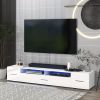 Minimalist Design 90" TV stand w/ Color Changing LED Light