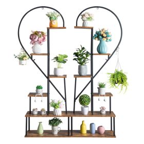 2pcs 6 Layer Half Heart Shelf