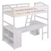 All-In-One Desk, Twin Loft Bed & Storage Unit