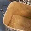 Square Palm Leaf Woven Wicker Storage Baskets