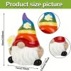 1pc Garden Rainbow Gnome Resin Statue