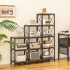 9 Cubes Bookcase with Carbon Steel Frame for Home Office