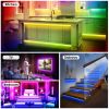 LED Strip Lights 16.4FT 150 LEDs RGB Color Changing Lamp IP65 Waterproof 5050 LED Dimmable LED Decorative Lights