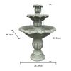 Outdoor Concrete Water Fountain with Submersible Electric Pump