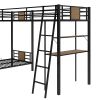 L-Shaped Twin over Twin Bunks w/ Twin Loft