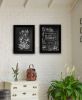 "Vintage Flowers in Bloom" 2-Piece Vignette by HOUSE FENWAY , Ready to Hang Framed Print, Black Frame