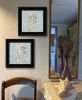 "Coral Seahorse Collection" 2-Piece Vignette By Cindy Jacobs, Ready to Hang Framed Print, Black Frame