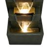 Concrete Modern Water Fountain with LED Lights