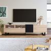 Modern 80" TV Stand /w Double Storage Space