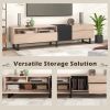 Modern 80" TV Stand /w Double Storage Space