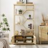 Rattan 5 Tier Bookshelf